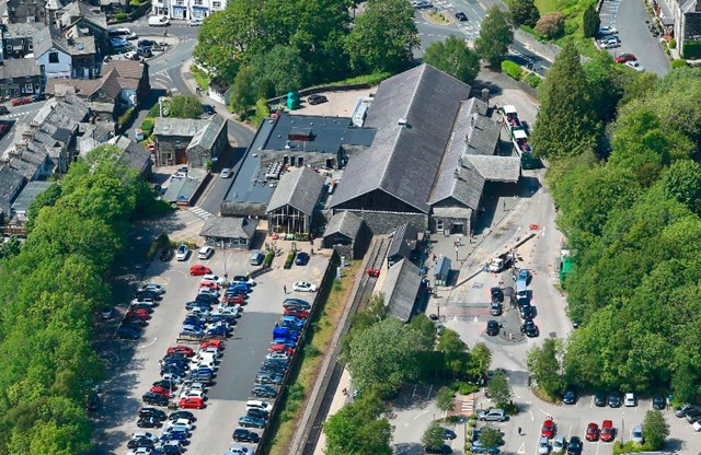 Windermere station aerial view