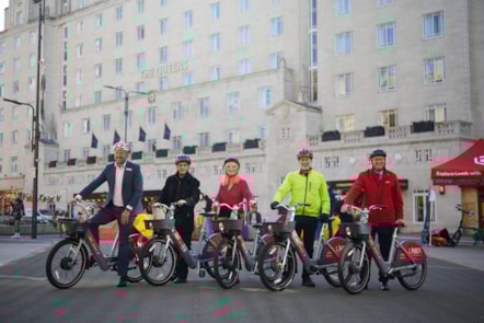 LNER Beryl Bikes (L-R) Warrick Dent, Alex Sobel, Tracy Brabin, Fabian Hamilton, David Horne
