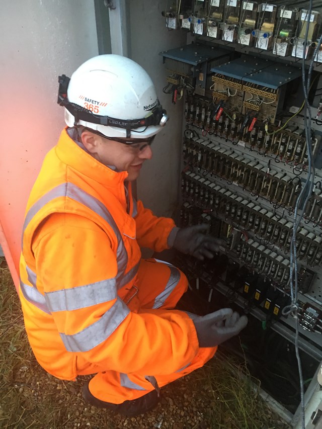 Network Rail engineers working to fix the issues at Luton