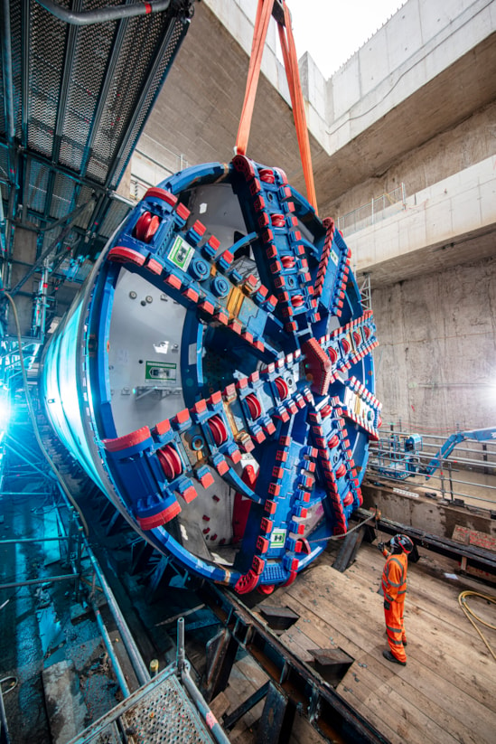 TBM Madeline cutterhead installation portrait