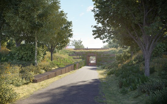 Visualisation of the Kenilworth Greenway and Cromwell Lane underpass
