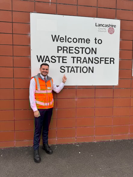 Councillor Joshua Roberts at Preston Waste Transfer Station