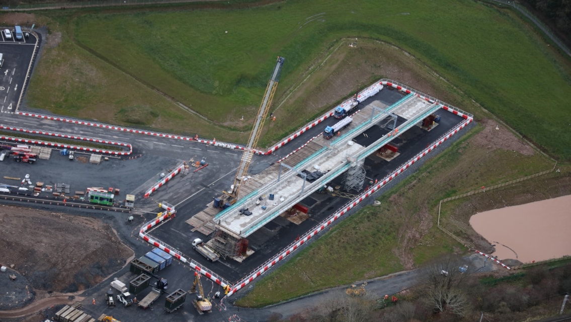 Incredible images show new rail bridge ahead of M6 installation: Aerial Clifton Bridge-5