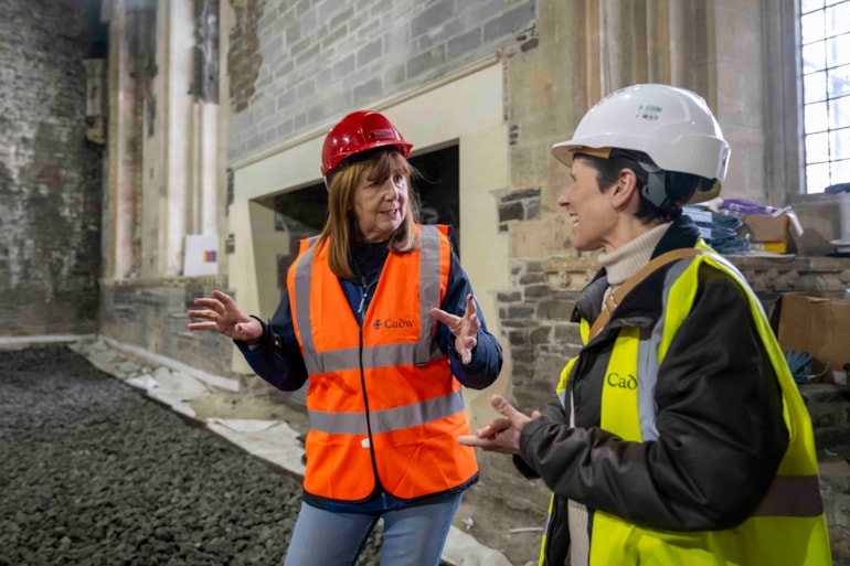 Cadw's biggest conservation project taking shape at Caerphilly Castle