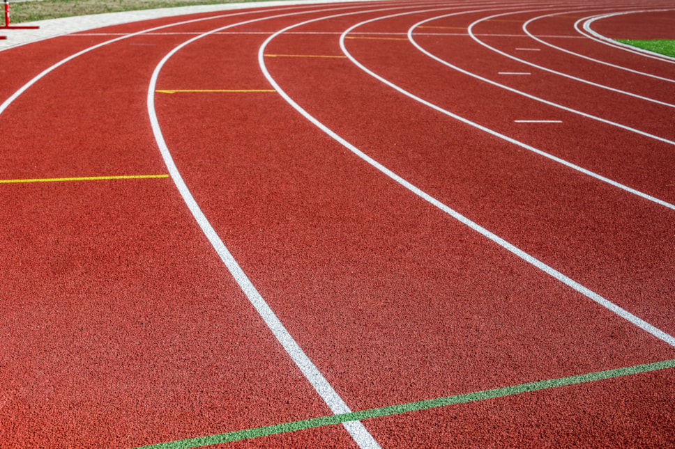 Athletics track stock image
