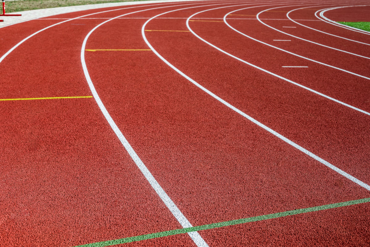 Athletics track stock image