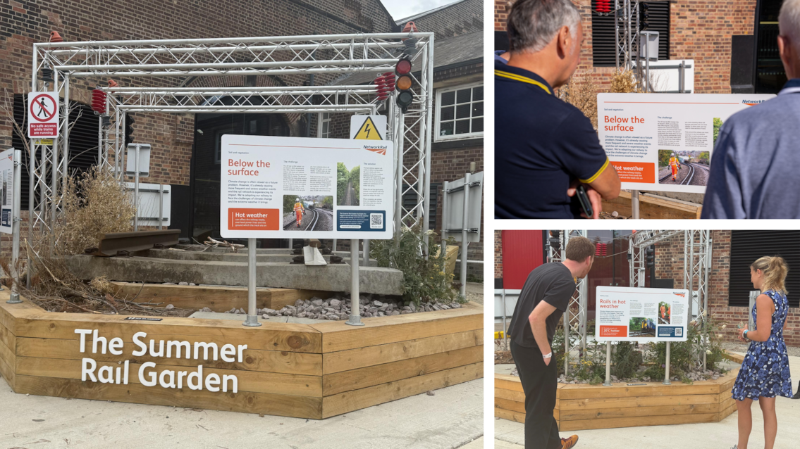 Network Rail and the National Railway Museum join forces to highlight challenges hot weather poses to train travel: Summer garden at NRM 3