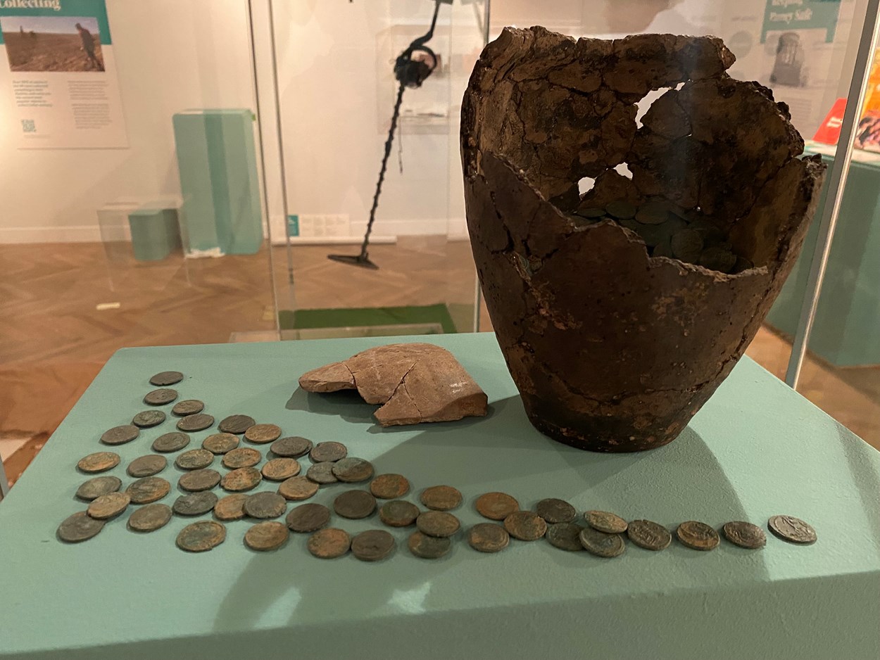 Money Talks hoards: The famous Cridling Stubbs Hoard, a remarkable stockpile of copper coins which may have been concealed by the owner inside a large jar in around AD 346 in a bid to keep the riches inside safe from Saxon and Irish raiders.