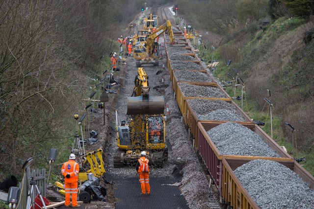 Track lowering between Bath and Bristol