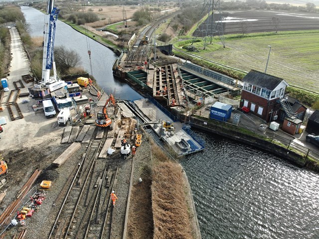 Major Keadby sliding bridge work (2), Network Rail