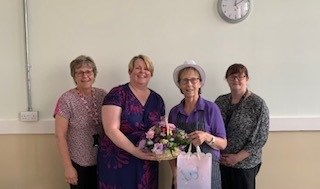 Retirement of Frances Thomson (2nd right) pictured with colleagues (from left) Denise Laing, Elaine McRae and Debbie Ritchie