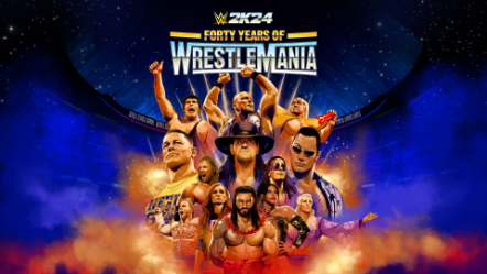 WWE2K24-Forty Years of WrestleMania Key Art