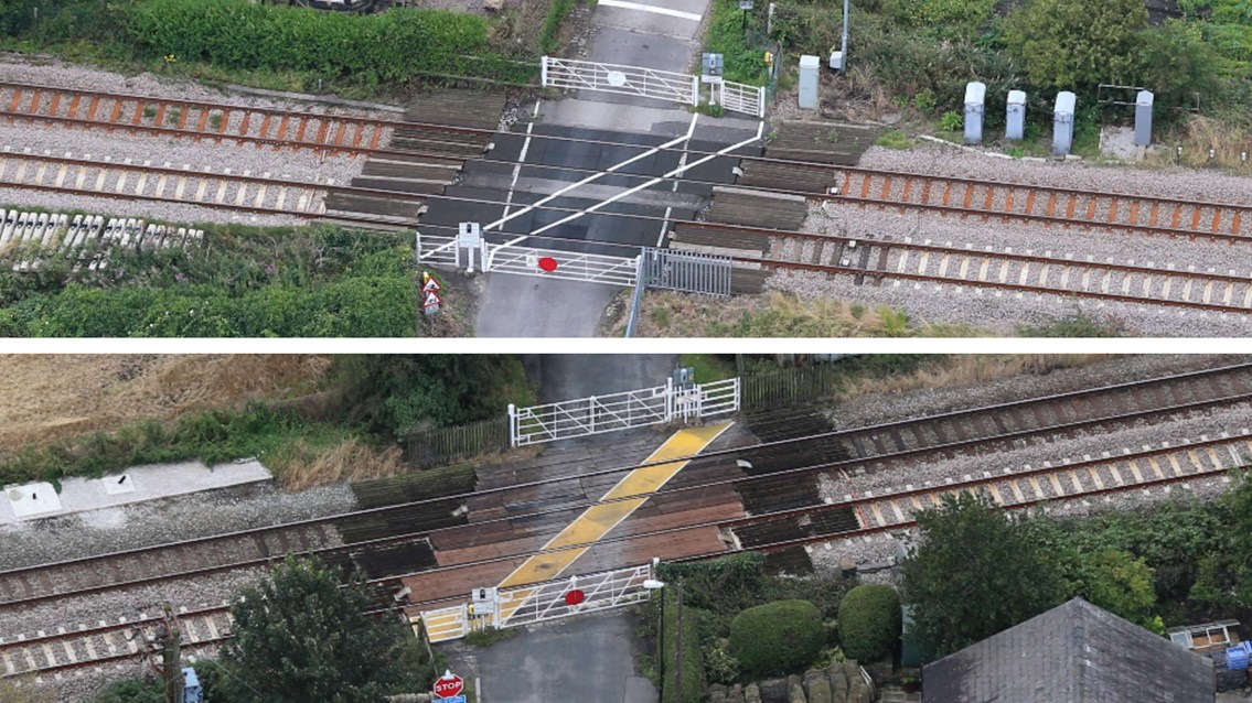 Shaws and Crabtree level crossings composite