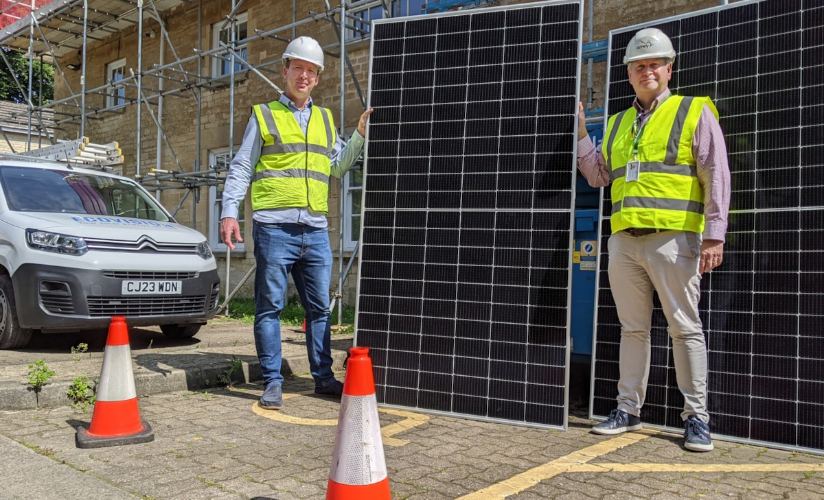 Simon Godfrey and Cllr Mike McKeown - Trinity Road Solar PV