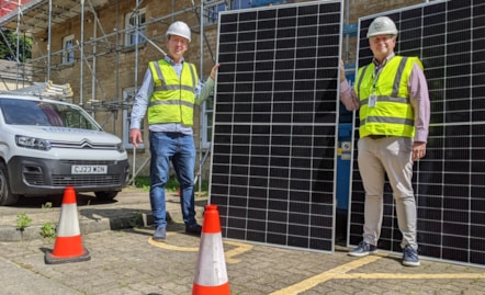 Simon Godfrey and Cllr Mike McKeown - Trinity Road Solar PV