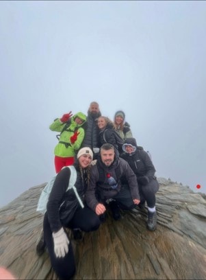 Rossendale mum and Fitness Coach Rebecca Neville, pictured with fitness colleagues on Snowdon earlier this year.