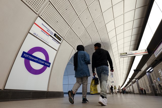 TfL Image - Tottenham Court Road Elizabeth line - photo credit Tom Nicholson for TfL