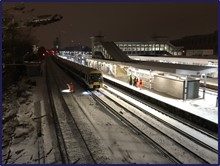 Lewisham stranded train - snow and ice