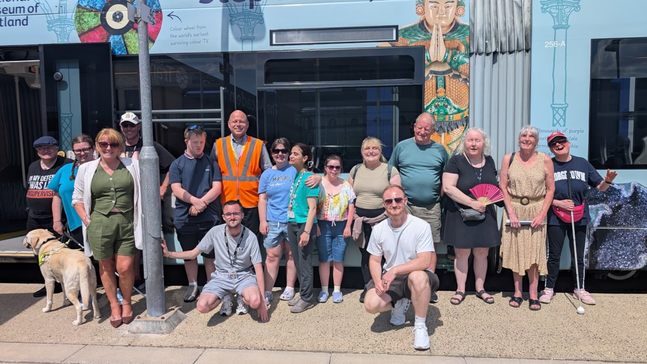 Edinburgh tram depot fundraiser raises funds for RNIB and shines light on accessibility: Siemens Mobility Edinburgh Trams