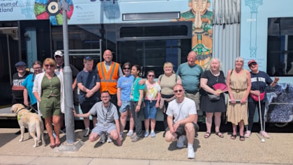 Edinburgh tram depot fundraiser raises funds for RNIB and shines light on accessibility: Siemens Mobility Edinburgh Trams