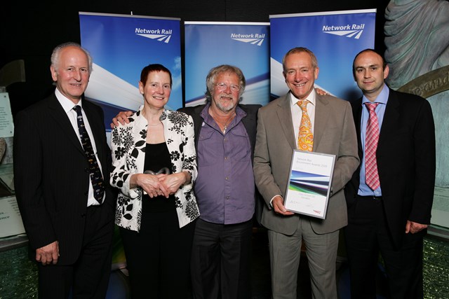 Innovation Award Winners: Innovation Award winner Trojan Servcies Ltd with Bill Oddie