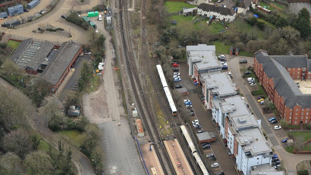 Information events about Aylesbury railway repairs and HS2 work: Aylesbury-Aerial-View
