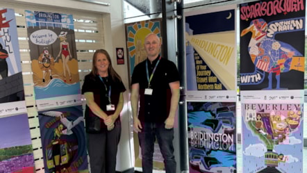 An image of the artwork created for Rotherham Central station
