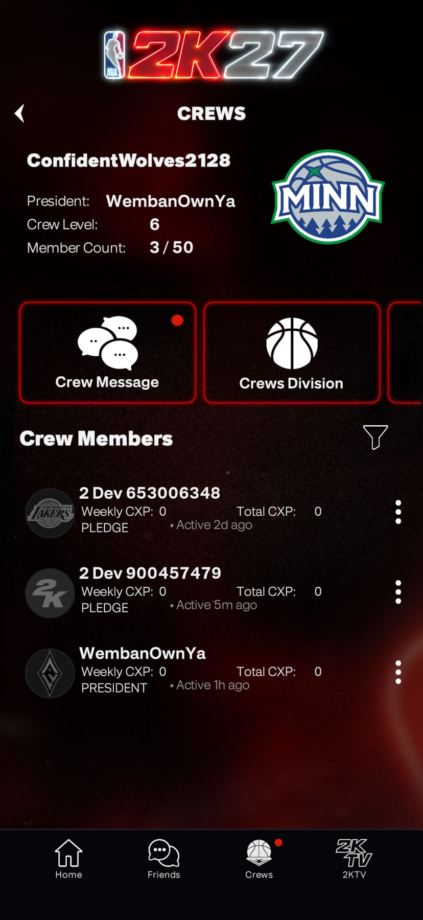 NBA 2K27 2K HQ Manage Your Crew