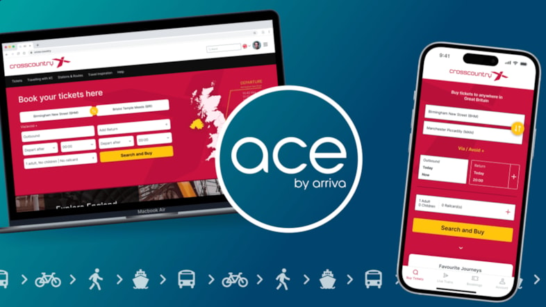 Arriva grows digital ticketing platform with new contract award: ACE digital platform - Illustrative only