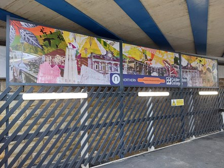 This image hows the artwork at Brighouse station
