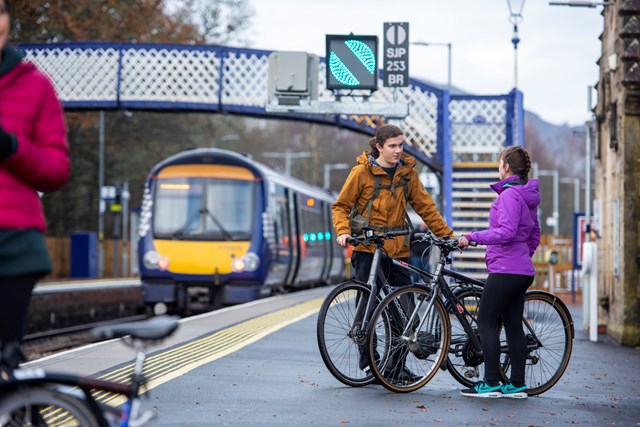 Millions of active travel journeys now taken to Scotland’s railway stations: Sustrans Pitlochry JLX3381
