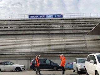 Paddington station shows its support for the NHS