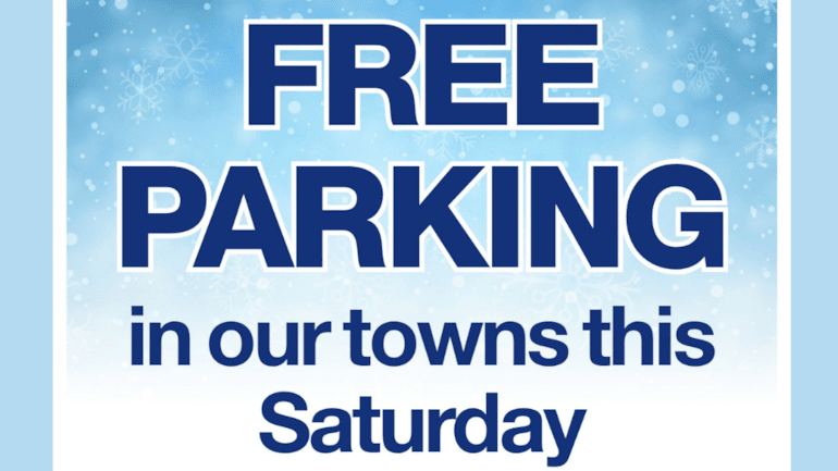 Free parking in town centres on Saturday