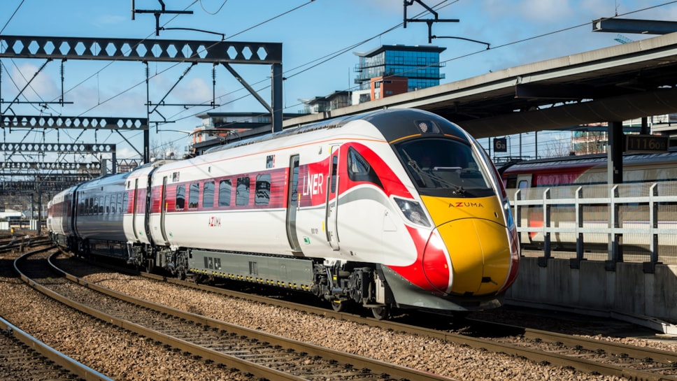 An LNER Azuma at Leeds station, LNER