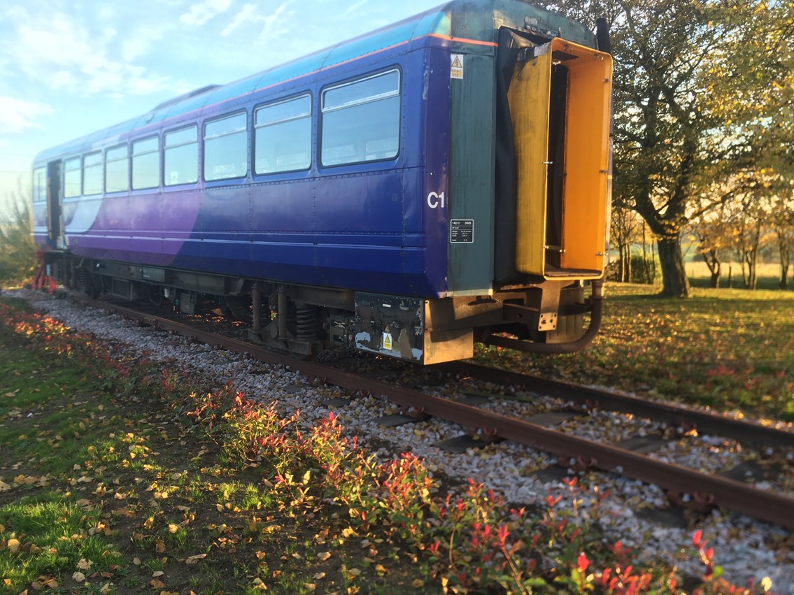 Train carriage in place at Kirk Merrington Primary School