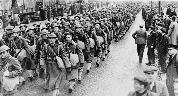 Historian publishes first comprehensive study of American troops in Northern Ireland during World War II: ‘First contingent of the New American Expeditionary Forces arrive in Belfast’. Library of Congress Copyright free image