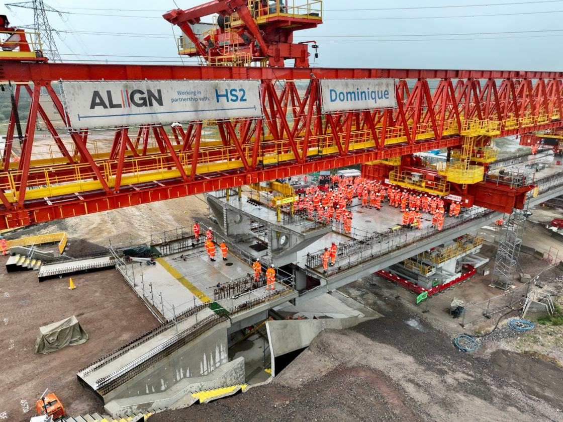 Piroska works for Align JV, which is building part of the HS2 route which includes the Colne Valley Viaduct (pictured) and the Chilterns Tunnel.