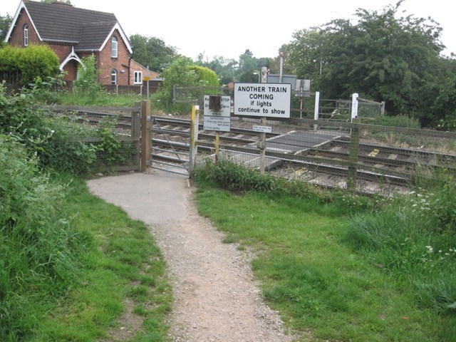 Little Bowden level crossing, where Network Rail plans to build a new footbridge