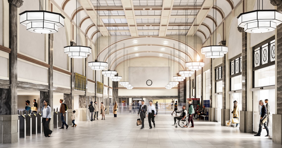 Cardiff Central station northern booking hall