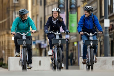 Guests try out LNER Bradford Beryl Bikes
