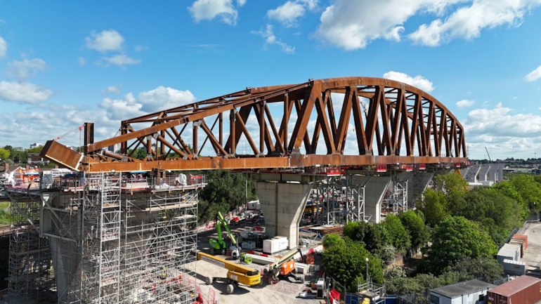 HS2 celebrates completion of tallest bridge ahead of complex launch operation
