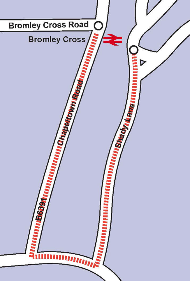 Bromley Cross level crossing diversionary route