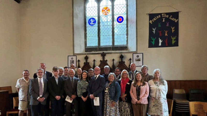 Group photo of all funding partners and villagers who have been part of the Dixon window.