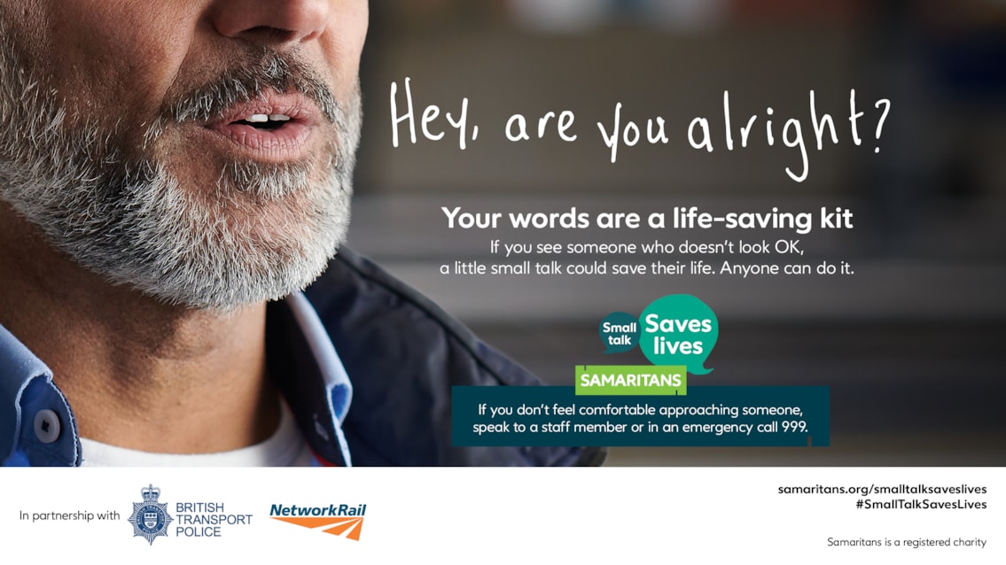 “Your words are a life-saving kit” says Network Rail and Samaritans: STSL Phase 8 media image