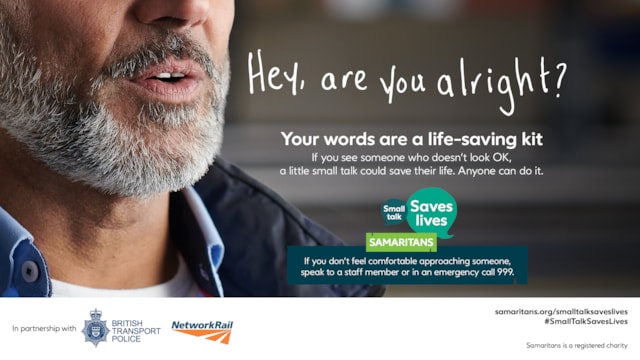 “Your words are a life-saving kit” says Network Rail and Samaritans: STSL Phase 8 media image