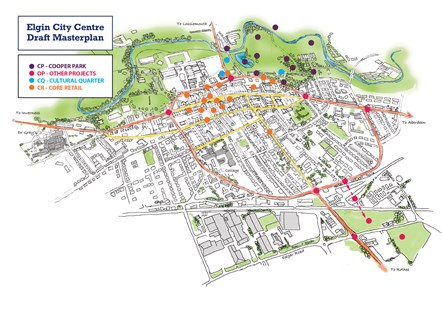 Elgin City Centre Masterplan map
