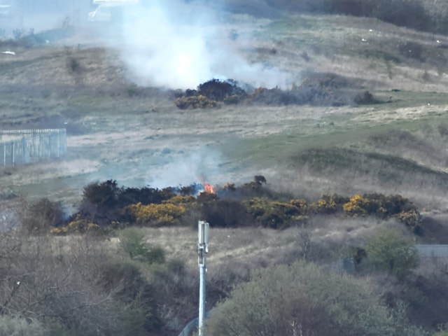 The drone operator spotted these deliberate fires near Horden station early: The drone operator spotted these deliberate fires near Horden station early
