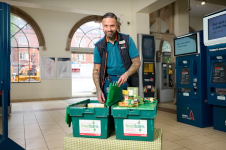 Avanti West Coast Customer Service Assistant, Zeb Nash, has worked with Stoke-on-Trent Foodbank to create a dedicated donation point at Stoke-on-Trent station