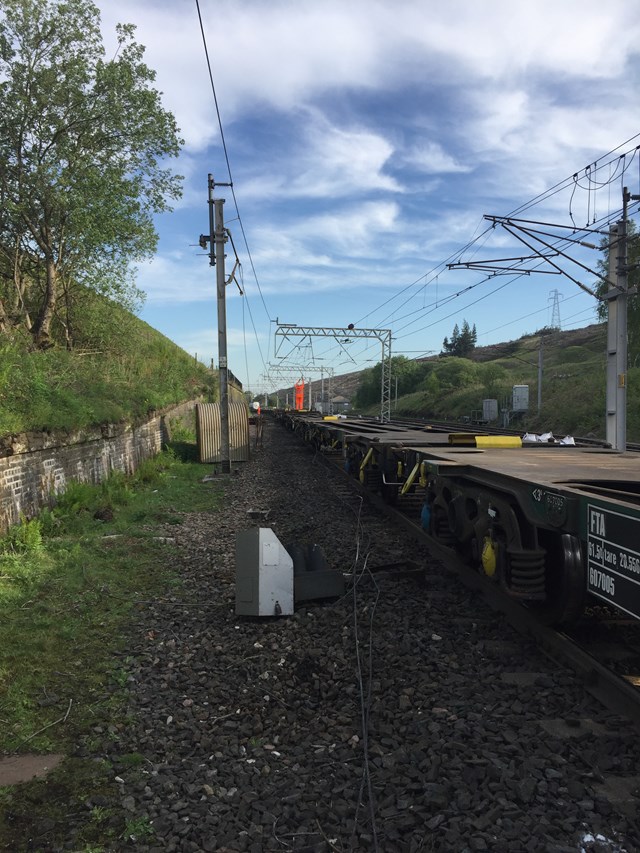 Engineers are currently fixing damaged overhead line equipment on the West Coast Main Line 2