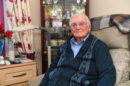Mr Nicholls in his home in Tredegar (2)